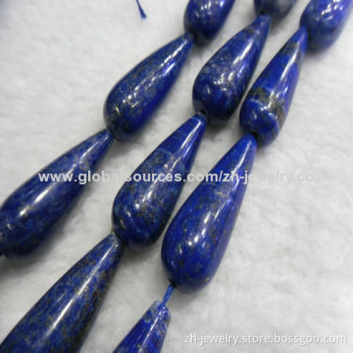 Lapis Flat Pear Beads, Measures 2 to 100mm